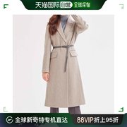 韩国直邮ROEM 短外套 Roem 修身款 腰带细节 大衣外衣(RMJHA4TR
