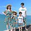 沙滩亲子装夏装海南三亚旅游度假洋气母女连衣裙海边拍照家庭套装
