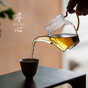 加厚耐热家用公道杯玻璃公道壶，功夫茶具茶水分离分茶器配件倒茶器