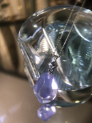 天然水晶珠宝宝石，紫玉晶薰衣草奶紫色，吊坠s925银项链颈链