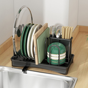 厨房沥水碗架台面放碗筷家用碗碟，收纳架双层晾碗架碗筷碟子置物架
