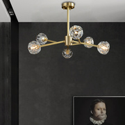 设计师部落北欧后现代简约创意吊灯纯铜水晶LED魔豆客厅卧室吊灯