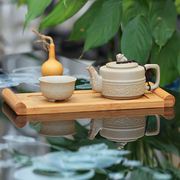 竹制茶盘干泡试功夫茶具大小托盘茶台长方形茶海日式简约竹茶托