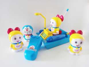 哆啦a梦时光机遥控车机器猫公仔卡通车遥控充电音乐儿童玩具