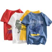 亲子装中小童韩版儿童恐龙，宝宝夏季短袖t恤9972