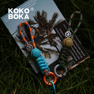 kokoboka品牌原创露营山系高品质进口户外手工编织多功能，手机挂绳相机，链airpods耳机挂件钥匙扣水壶背包挂饰