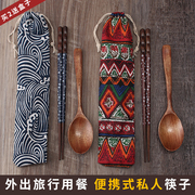 便携带筷子勺子套装健康外出旅行携带筷子学生上班族筷子餐具新