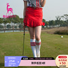 svg高尔夫服装女纯色荷叶，边半身裙包臀修身女士运动短裙