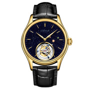瑞士时尚皮带机械手表镂空 高档品牌男士手表防水真陀飞轮名表