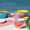意大利进口Guzzini波点碗创意小吃碗家用水果沙拉碗可爱多彩果盘