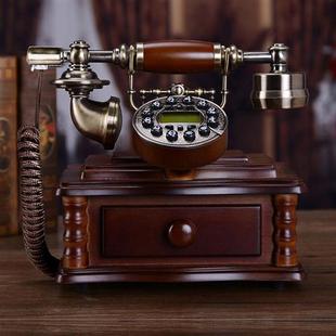 定制实木欧式仿古电话机，复古时尚创意个性电话机，家用固定有绳电话