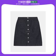 韩国直邮A.P.C.半身裙女款海军色休闲简约时尚潮流百搭设计舒适