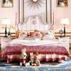 全实木欧式儿童床女孩，组合套房家具公主，床粉色单双人床1.5米1.8米