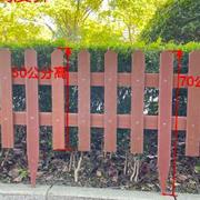 塑木围栏防腐栅栏pvc护栏，草坪庭院花坛插地款，绿化篱笆实木栏杆