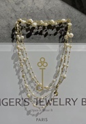jinger法国巴黎设计师款，原创小众天然珍珠，超长款毛衣链颈链项链