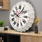 个性美式复古静音挂钟客厅简欧创意欧式挂表北欧艺术装饰时钟表