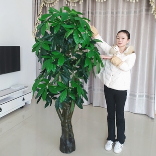 假花仿真发财树装饰植物室内假盆栽客厅花大型落地树绿植塑料盆景