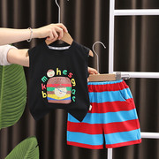 男宝宝0-1岁半婴儿夏装背心套装2儿童装男童洋气3婴幼儿衣服夏季4