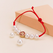 仿珍珠小份散珠小珠子有孔白色diy手工编织串珠制作饰品配件材料