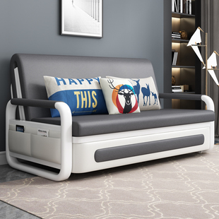 沙发床两用可折叠单人多功能储物收纳小户型客厅双人科技，布沙发(布沙发)床