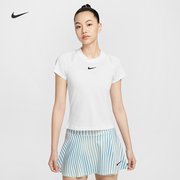nike耐克女速干短袖网球，上衣夏季透气运动拼接网眼fv0262