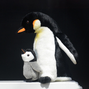 可爱母子企鹅公仔帝企鹅玩偶大脚企鹅布娃娃毛绒玩具海洋馆礼物