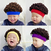 日本stelu帽子宝宝搞笑可爱假发，帽儿童个性保暖头套男女童卷发帽
