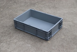 灰色物流箱大号塑料箱子，长方形周转筐大胶箱转运盒子胶框收纳筐子