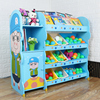 儿童玩具收纳架宝宝绘本书架，卡通玩具架多层整理置物幼儿园储物柜