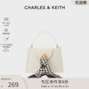 charles&keith春夏女包，ck2-80701226丝巾饰珍珠手，提单肩斜挎包女