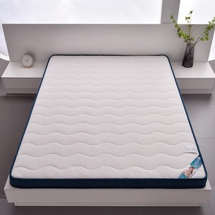 记忆棉床垫双人加厚1.5/1.8米防滑可折叠席梦思床垫睡垫藏蓝