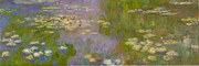 客厅沙发墙装饰画Claude Monet莫奈睡莲油画风景挂画手绘田园花卉