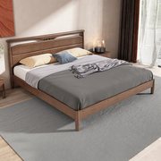 高端新中式实木床1.8米双人床1.5m北欧简约家用大床婚床卧室家具