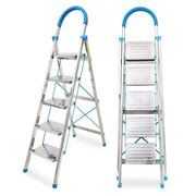 D型全不锈钢梯 家用梯子六步防滑多功能折叠梯人字梯