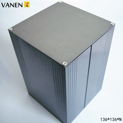 136x136方形铝型材外壳 铝合金散热防水机箱盒户外电源壳8218
