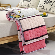 冬季珊瑚绒毛毯床单单件法兰绒毯子床垫双层夹棉加厚双人单人加绒