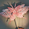 DIY自制粉色蝴蝶扇子材料包中国风折扇手工制作成品创意礼物qy