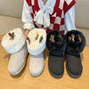 雪地靴女2021年韩版短筒靴子加厚雪地棉鞋冬季保暖加绒面包鞋