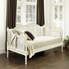 美式法式乡村藤艺实木雕花客厅白色做旧三人沙发组合复古罗马柱