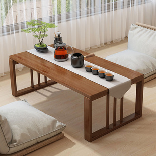 炕桌可折叠飘窗小桌子仿实木家用榻榻米茶桌小茶几床上学习矮桌子