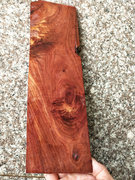 G638赞比亚血檀实木红木小料DIY手把件料柄板料变异水波花纹料