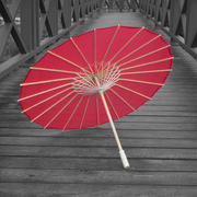 红伞新娘古典中国风装饰伞饭店景区户外吊顶伞古风舞蹈绸布伞白伞