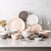 亿嘉（IJARL）餐具套装陶瓷碗碟套装盘子勺子碗具健康色釉巴克系