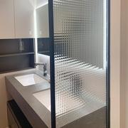 钢化双方格子艺术玻璃隔断屏风，定制客厅玄关淋浴房浴室卫生间半墙