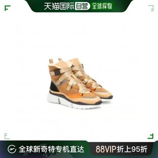 99新未使用香港直邮chloe棕色高帮鞋