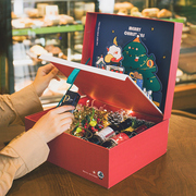 圣诞节礼盒空盒大号盒糖果，围巾袜子礼盒包装盒高级感礼物盒子