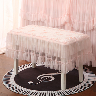蕾丝公主钢琴凳套琴凳套单人升降双人凳套加厚夹棉梳妆台凳套