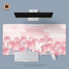 玫瑰兔皮革鼠标垫大号防水耐脏办公桌垫书桌垫笔记本电脑键盘垫