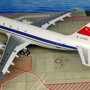 1200中国民航客机空客A310飞机模型合金BN-2302静态真成品摆件