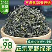 荒野绿茶2024年新茶云南绿茶毛峰毛尖春尖银丝茶叶浓香型500g散装